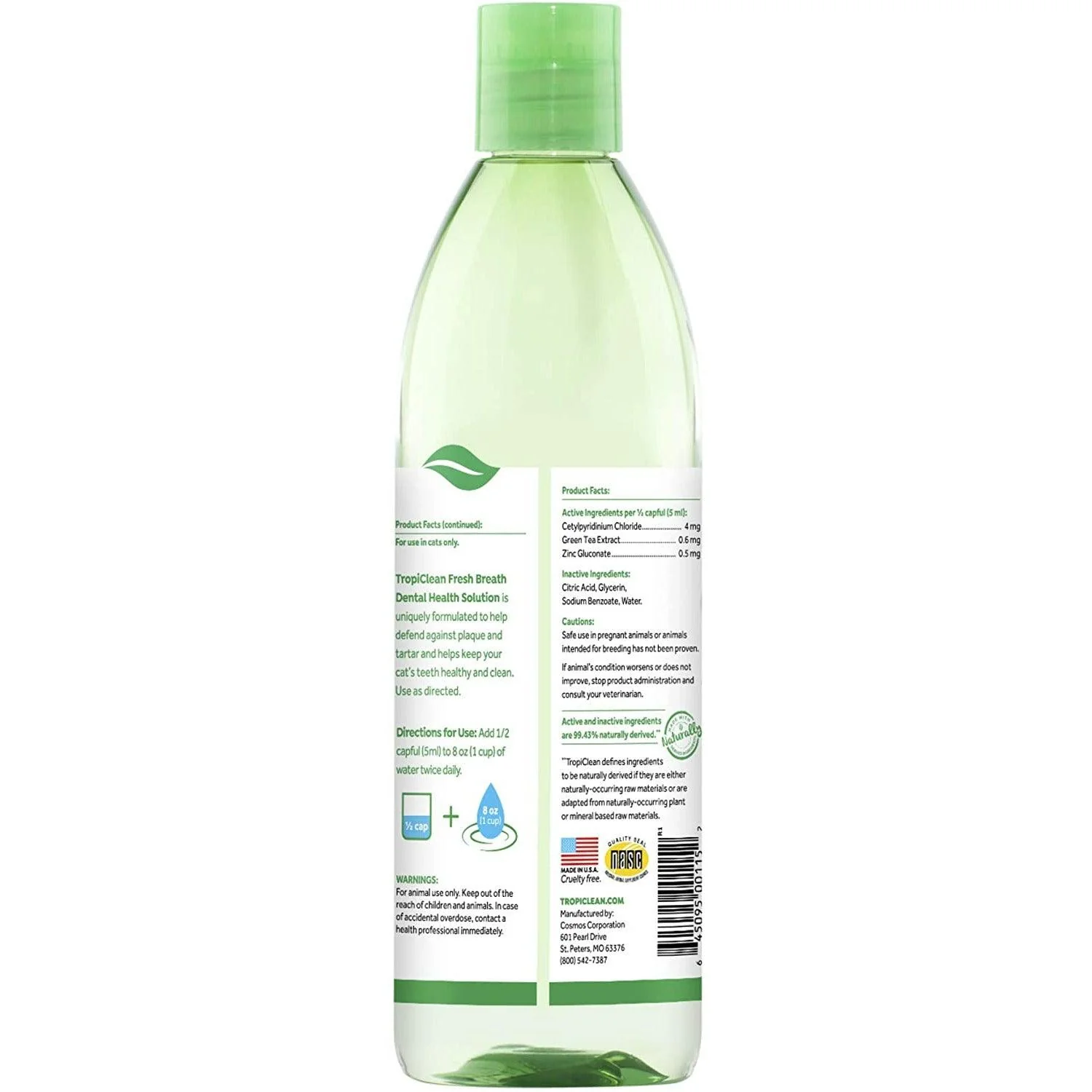 TropiClean Fresh Breath Dental Water Additive for Cats - Image 2