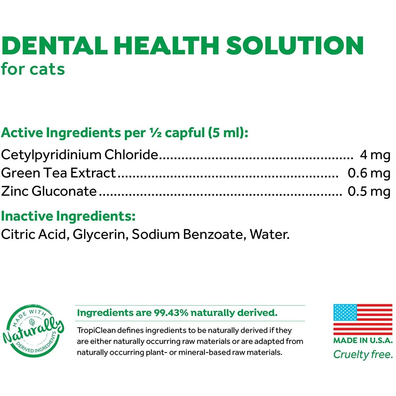 TropiClean Fresh Breath Dental Water Additive for Cats - Image 3