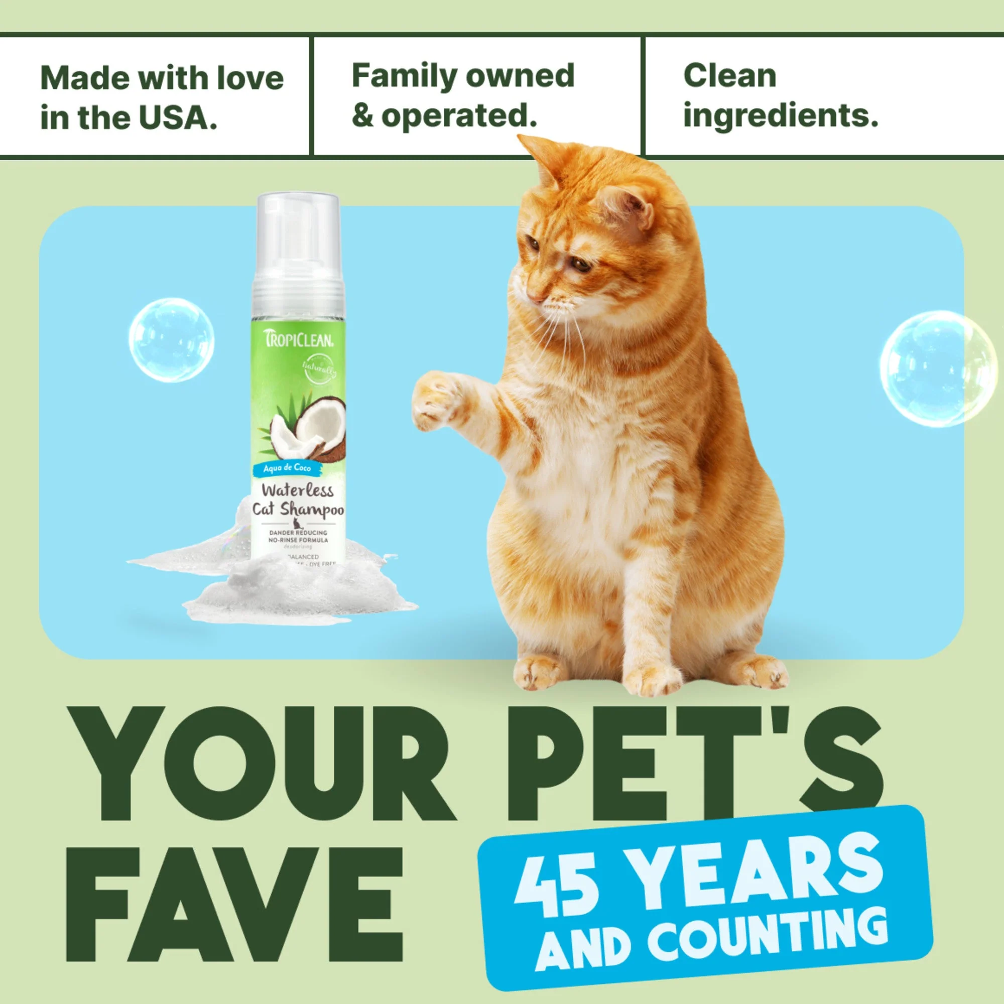 TropiClean Dander Reducing Waterless Cat Shampoo - Image 7