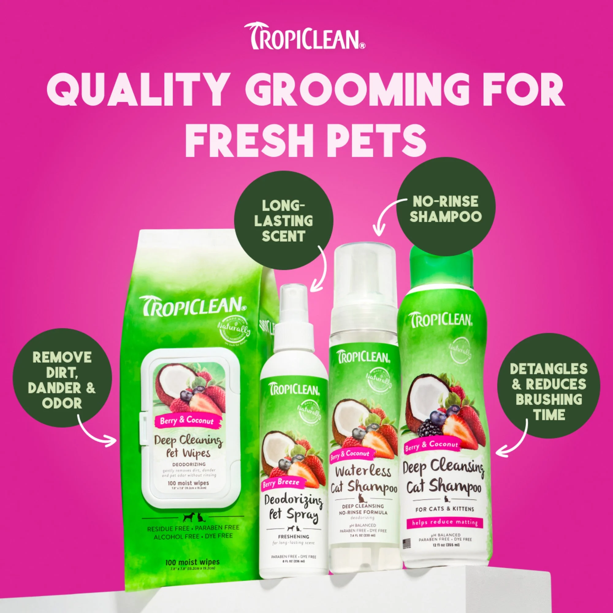 TropiClean Deep Cleansing Waterless Cat Shampoo - Image 8