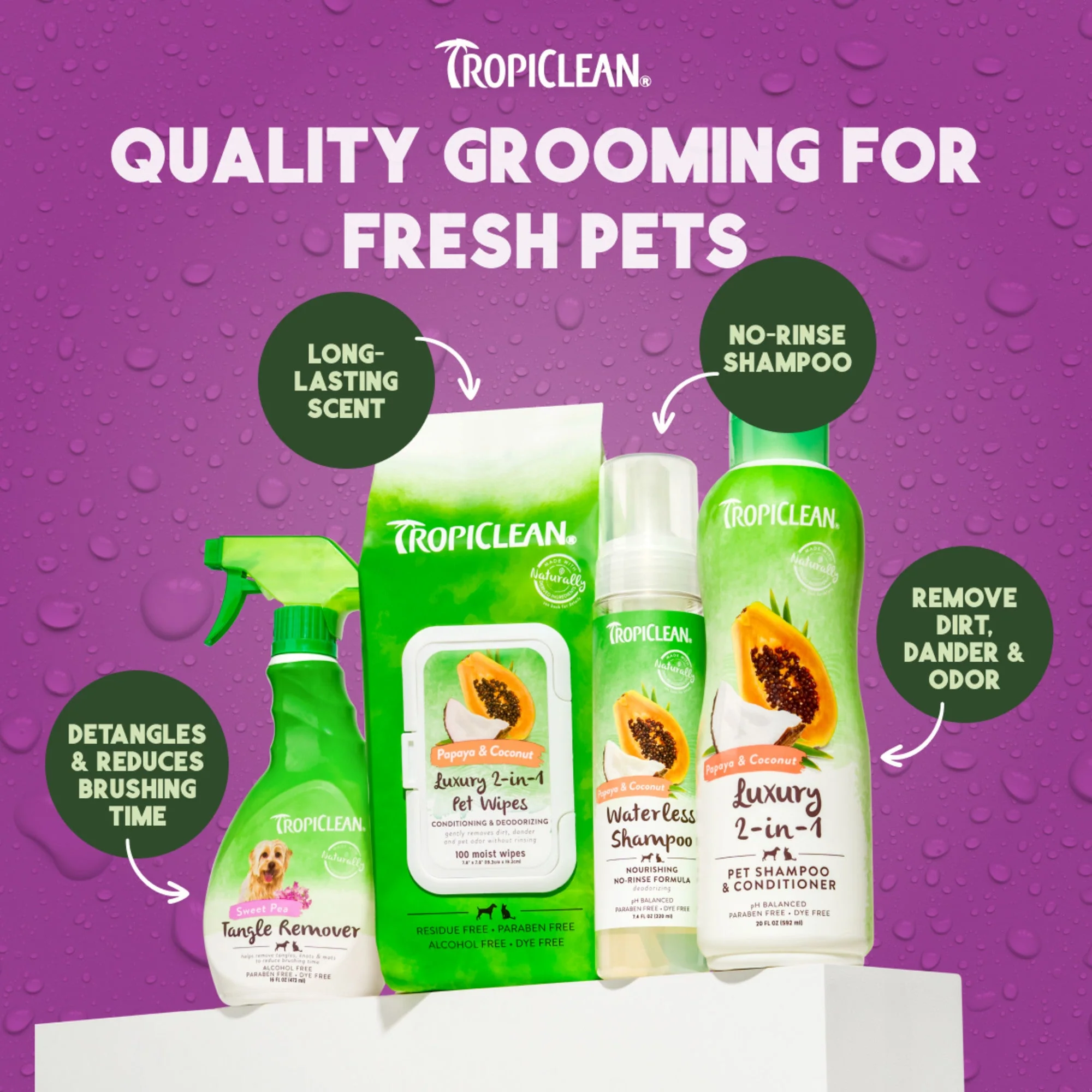 TropiClean Sweet Pea Tangle Remover Spray for Pets - Image 8