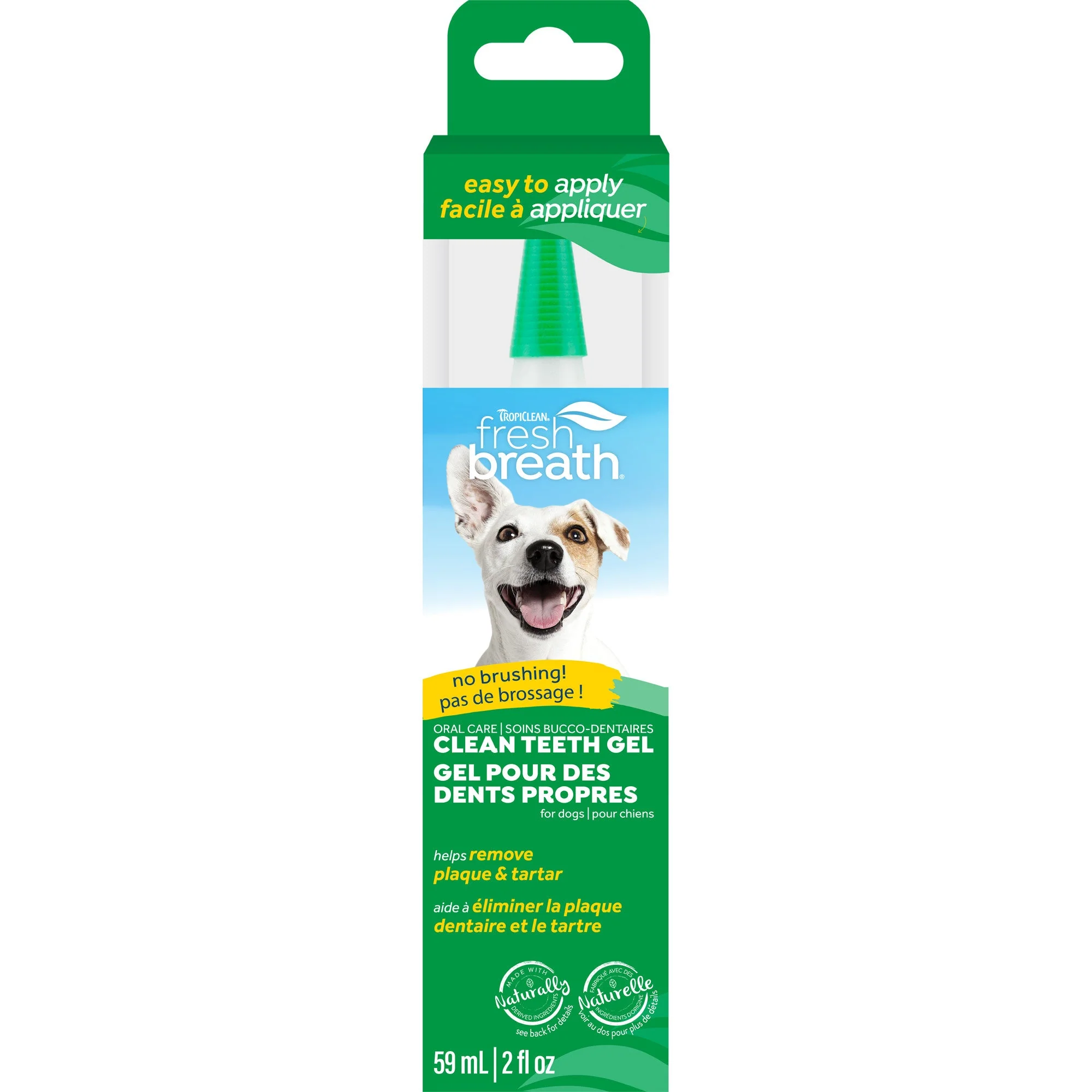 TropiClean Fresh Breath No Brushing Clean Teeth Dental & Oral Care Gel for Dogs