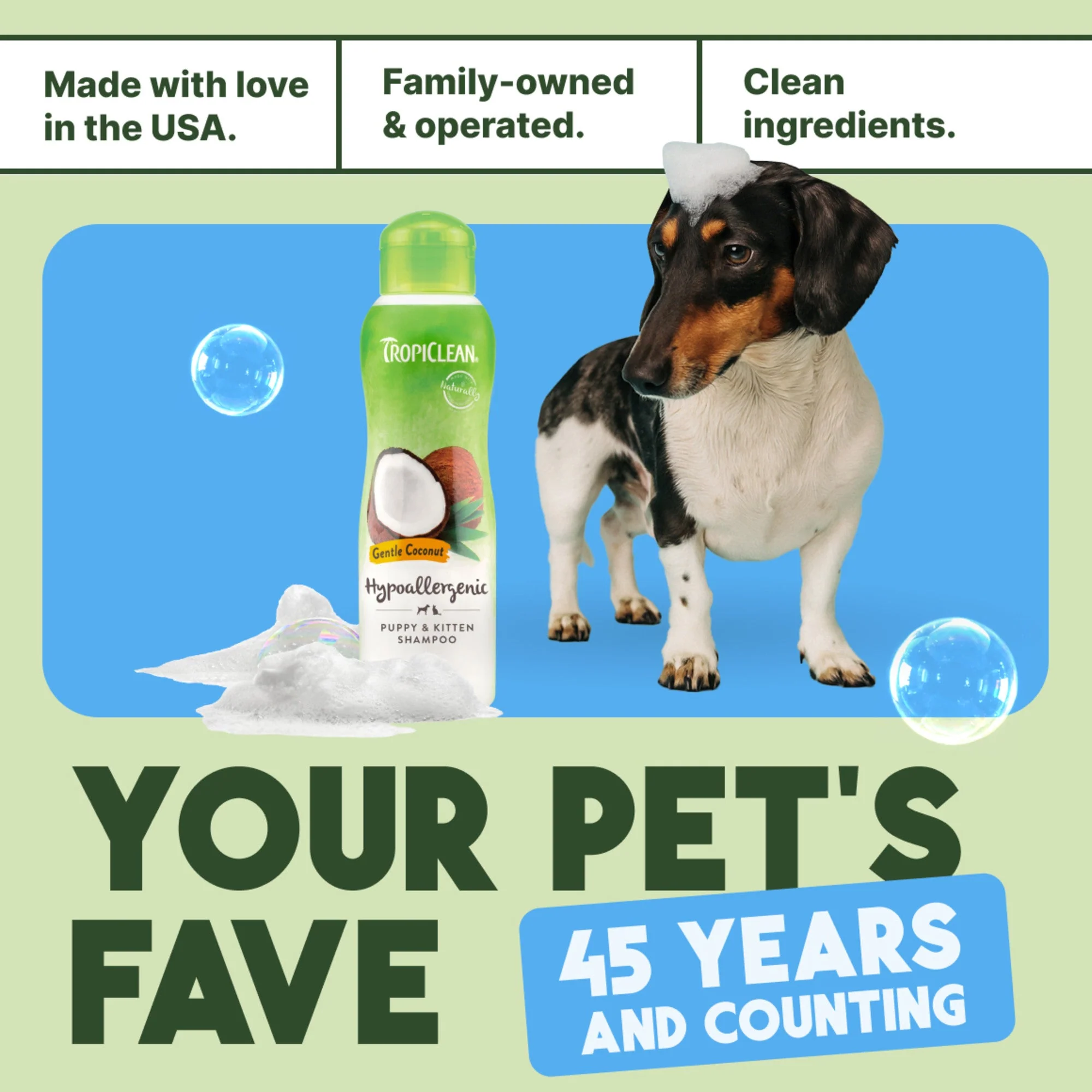 TropiClean Gentle Coconut Hypoallergenic Puppy & Kitten Shampoo - Image 8
