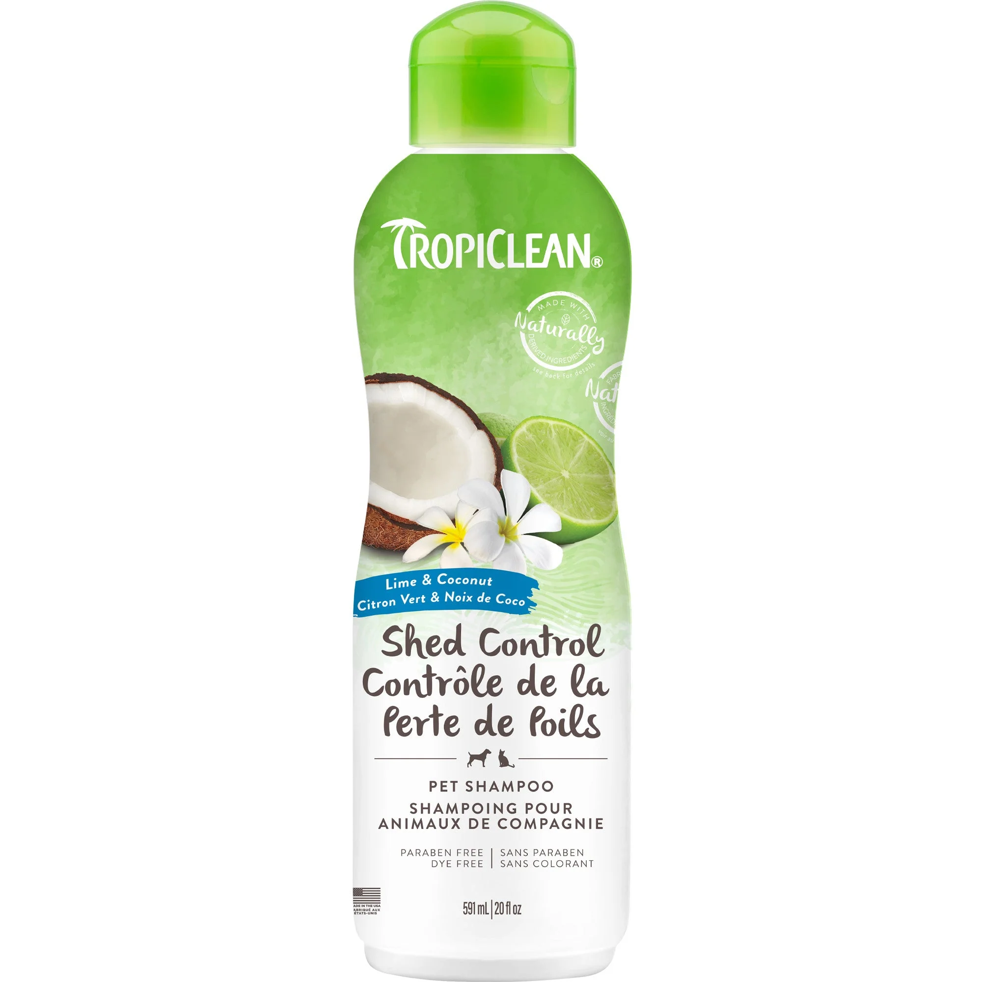 TropiClean Lime & Coconut Shed Control Shampoo for Pets