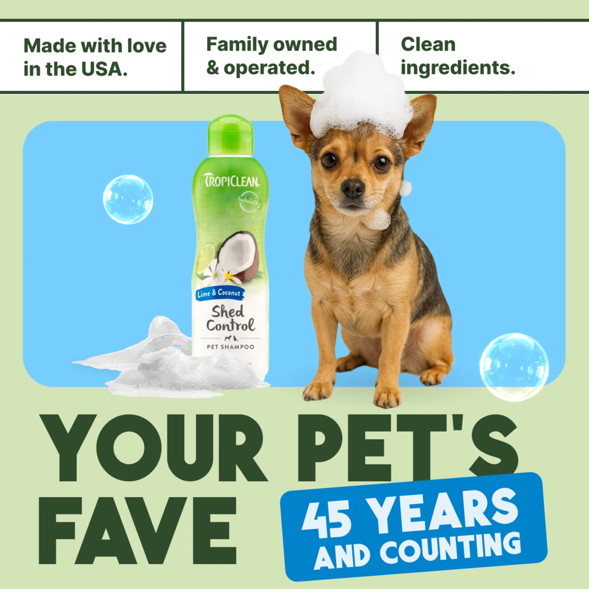 TropiClean Lime & Coconut Shed Control Shampoo for Pets - Image 8