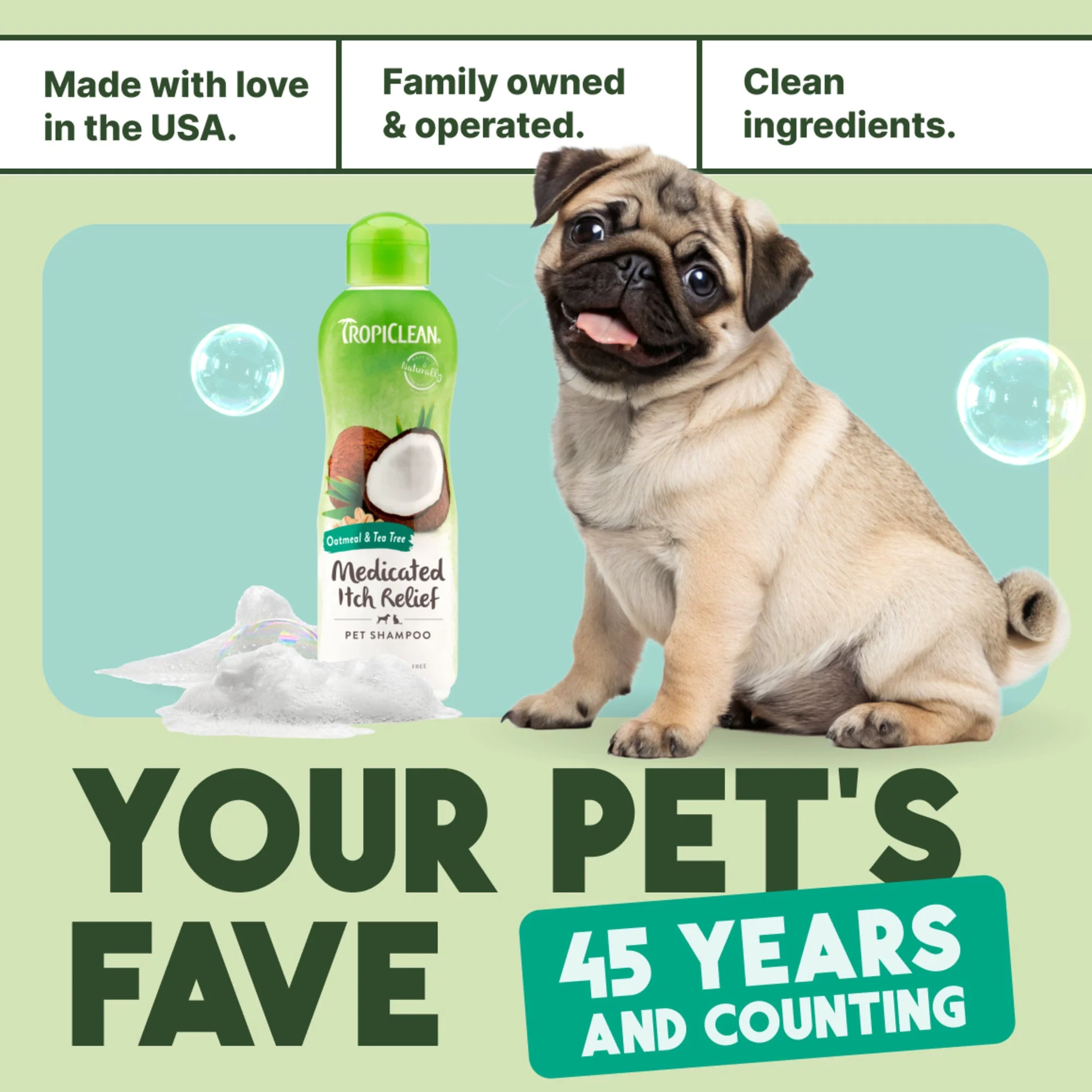 TropiClean Oatmeal & Tea Tree Medicated Itch Relief Shampoo for Pets - Image 8