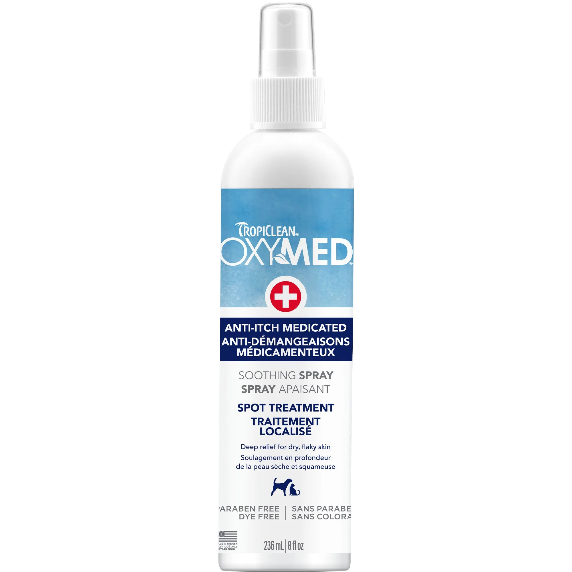 TropiClean Oxymed Medicated Anti Itch Spray for Pets