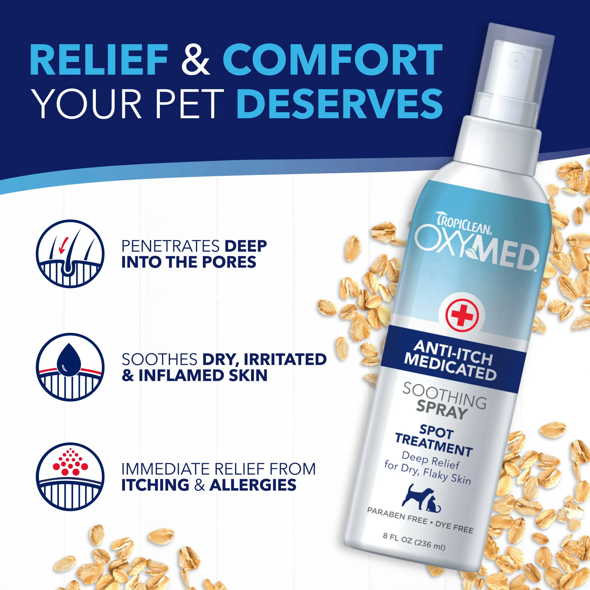 TropiClean Oxymed Medicated Anti Itch Spray for Pets - Image 6