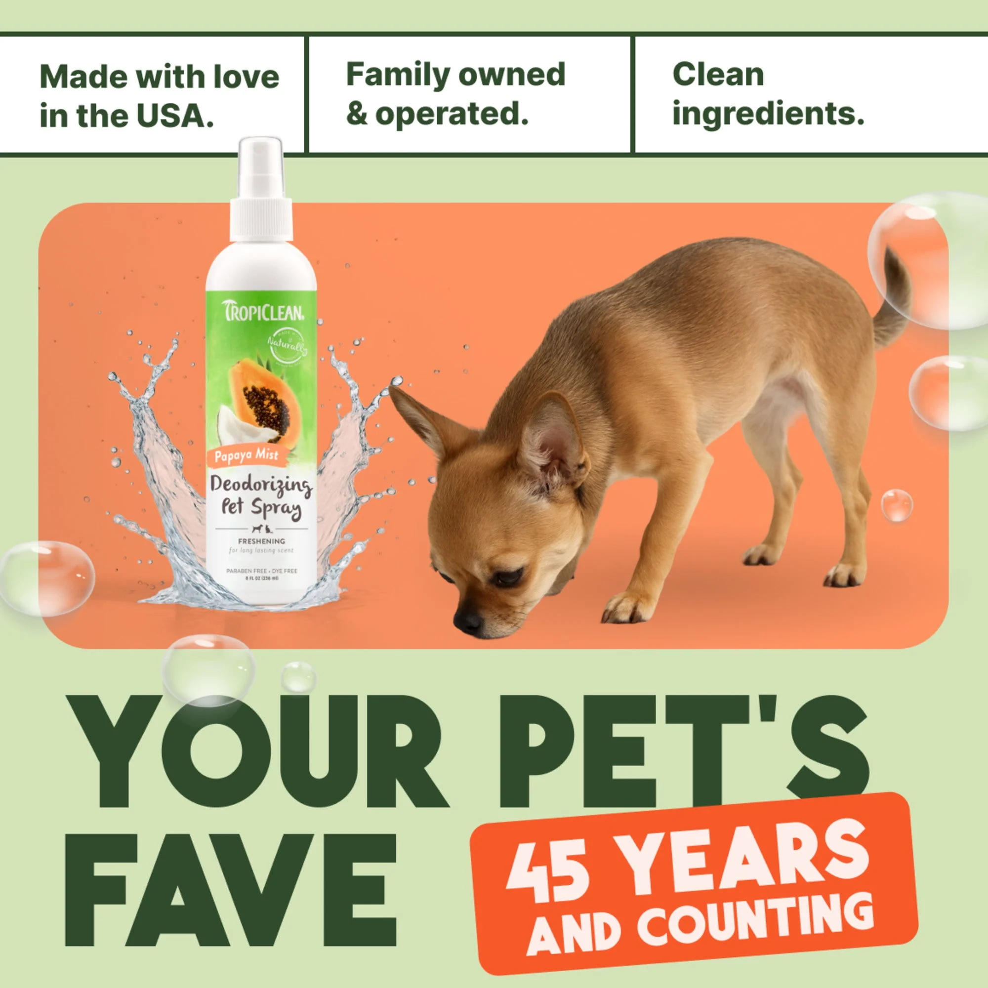 TropiClean Papaya Mist Deodorizing Spray for Pets - Image 7