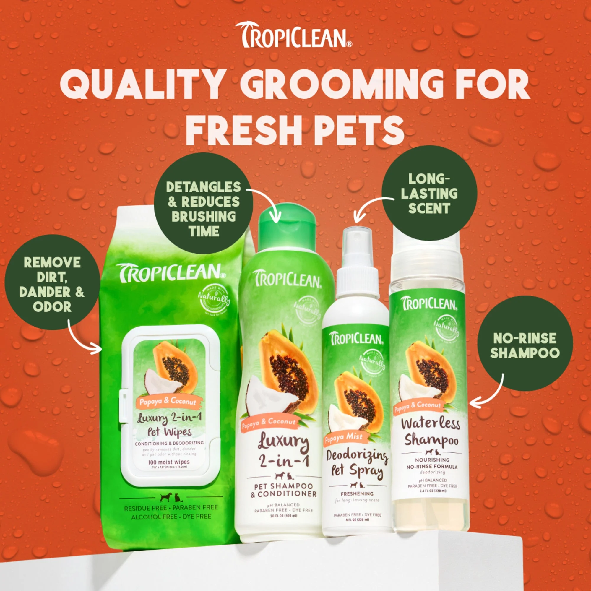 TropiClean Papaya Mist Deodorizing Spray for Pets - Image 8