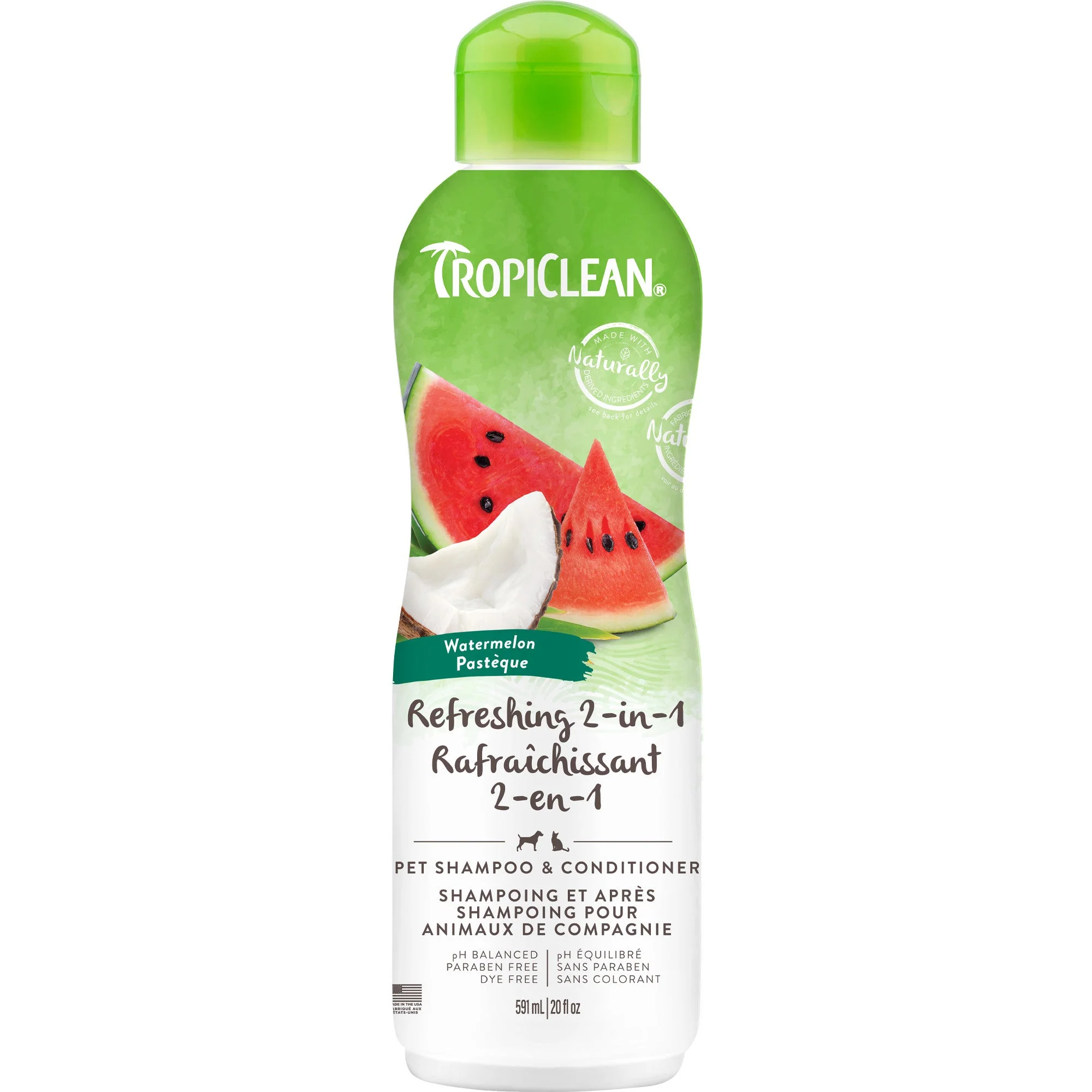TropiClean Watermelon Refreshing 2-in-1 Shampoo and Conditioner