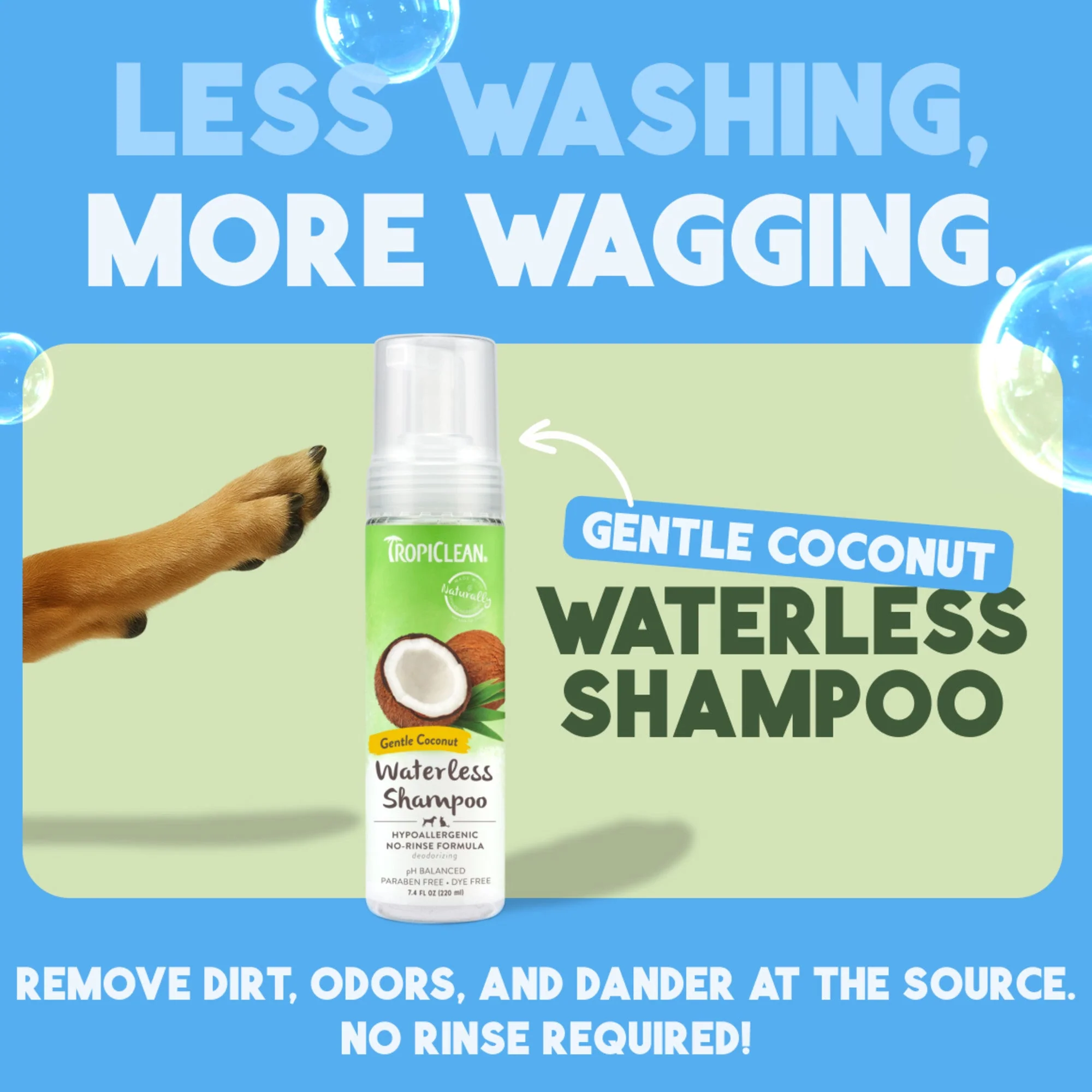 TropiClean Hypoallergenic Waterless Shampoo - Image 3