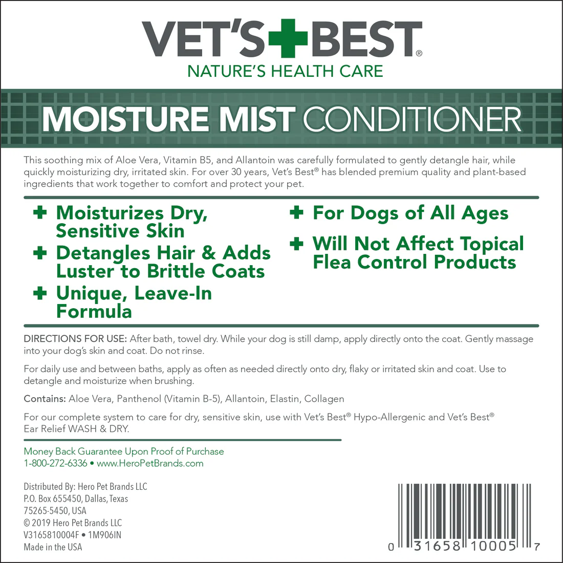 Vets Best Moisture Mist Conditioner For Dogs - Image 2