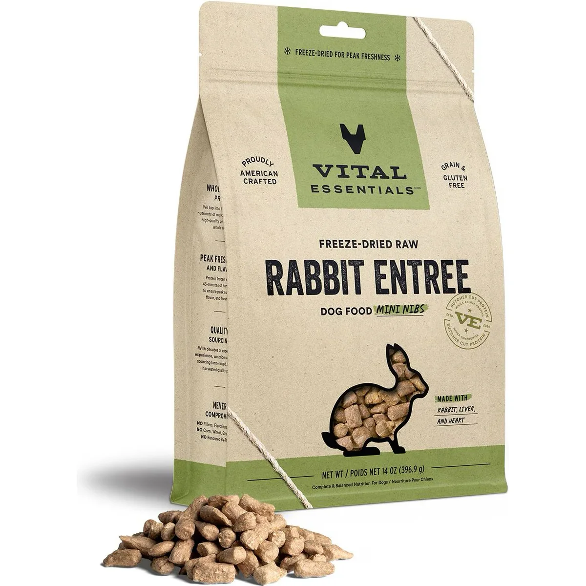 Vital Essentials Freeze Dried Raw Rabbit Mini Nibs - Image 3