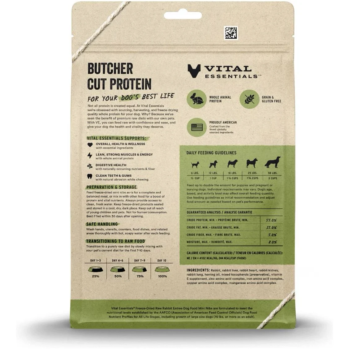 Vital Essentials Freeze Dried Raw Rabbit Mini Nibs - Image 4