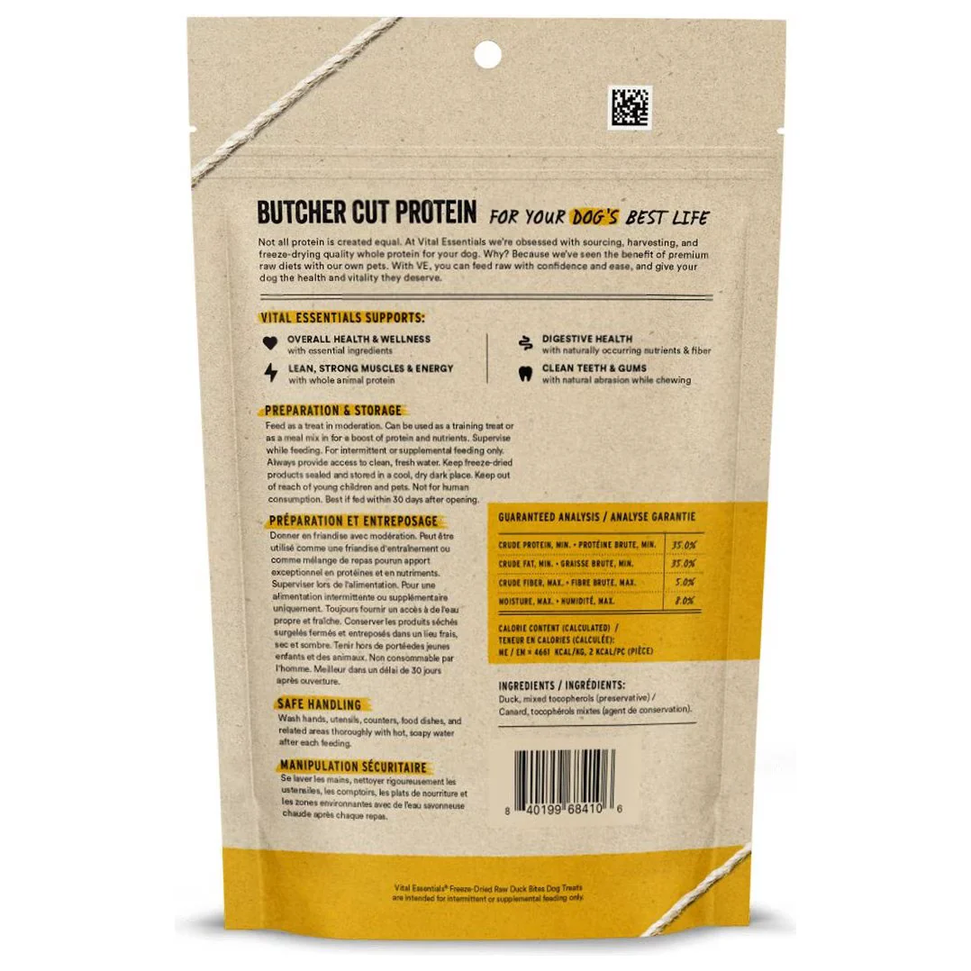 Vital Essentials Freeze Dried Treat Duck Bites - Image 2