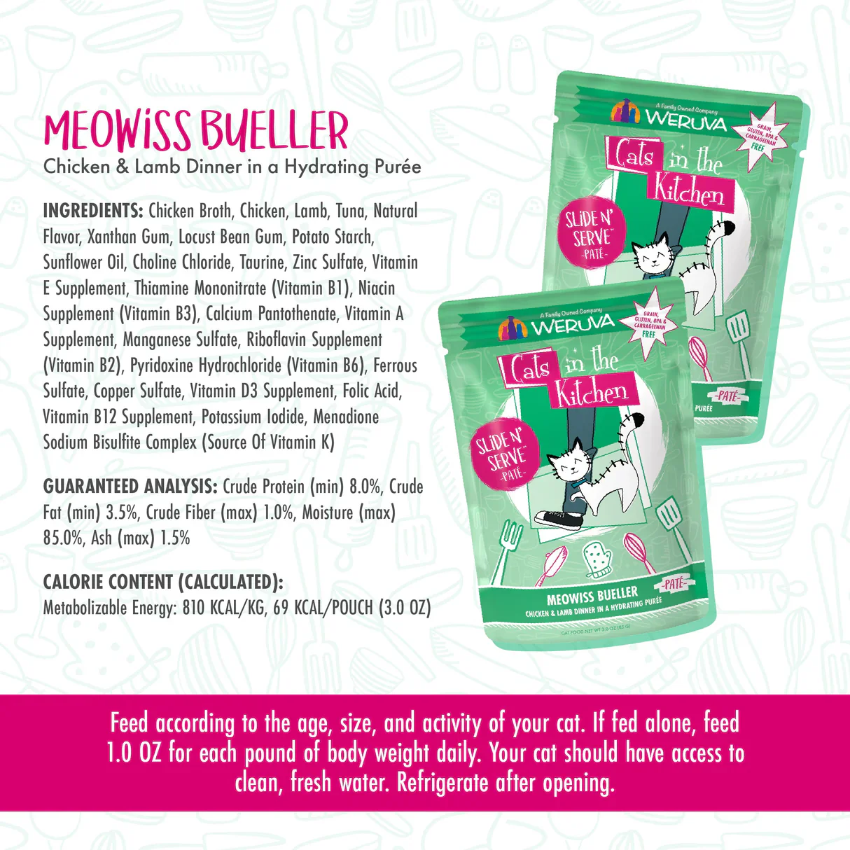 Weruva Cat Pouch Cats in the Kitchen Meowisss Bueller Chicken & Lamb Pate - Image 4