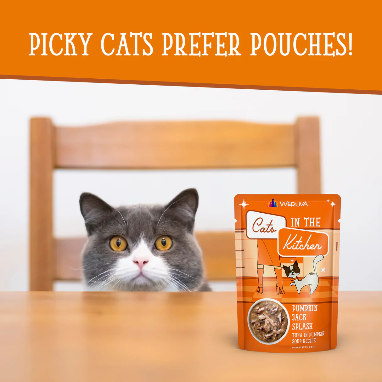 Weruva Cat Pouch Cats in the Kitchen Pumpkin Jack Splash Tuna & Pumpkin Dinner in Gravy - Image 6