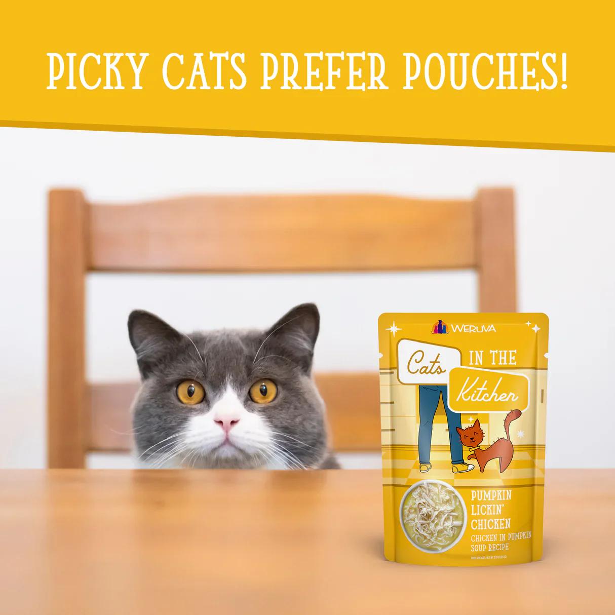 Weruva Cat Pouch Cats in the Kitchen Pumpkin Lickin' Chicken Shreds - Image 6