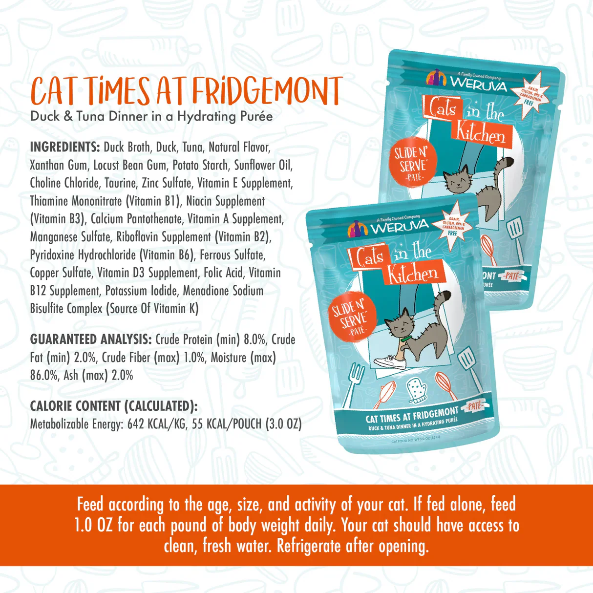 Weruva Cat Pouch Cats in the Kitchen Times at Fridgemont Duck & Tuna Pate - Image 3