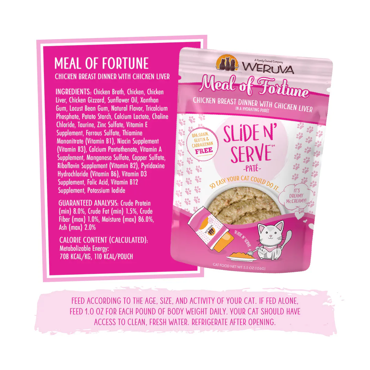 Weruva Cat Pouch Meal Of Fortune Chicken & Chicken Liver Pate - Image 3
