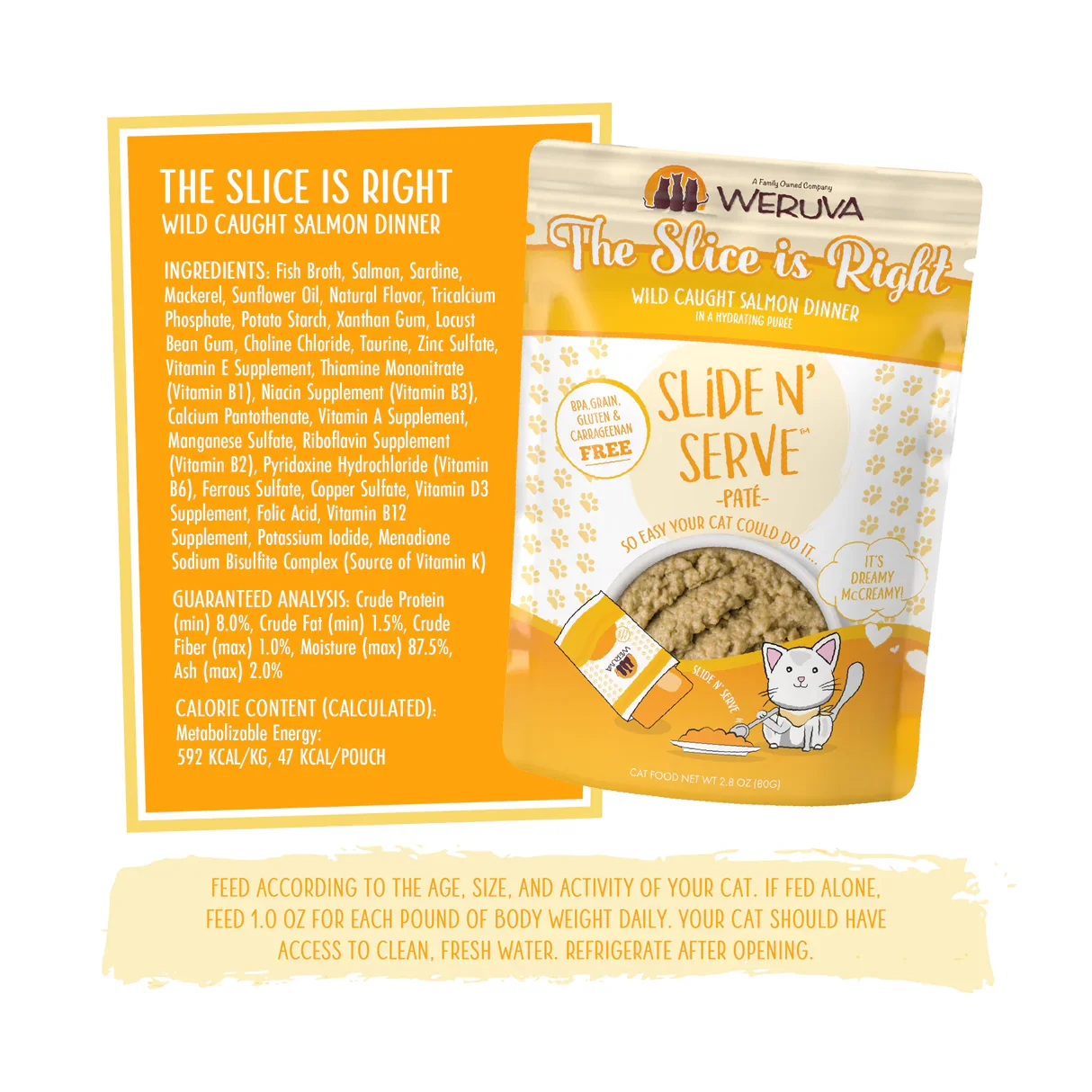 Weruva Cat Pouch Slice Is Right Salmon, Sardine, Mackerel Pate - Image 3