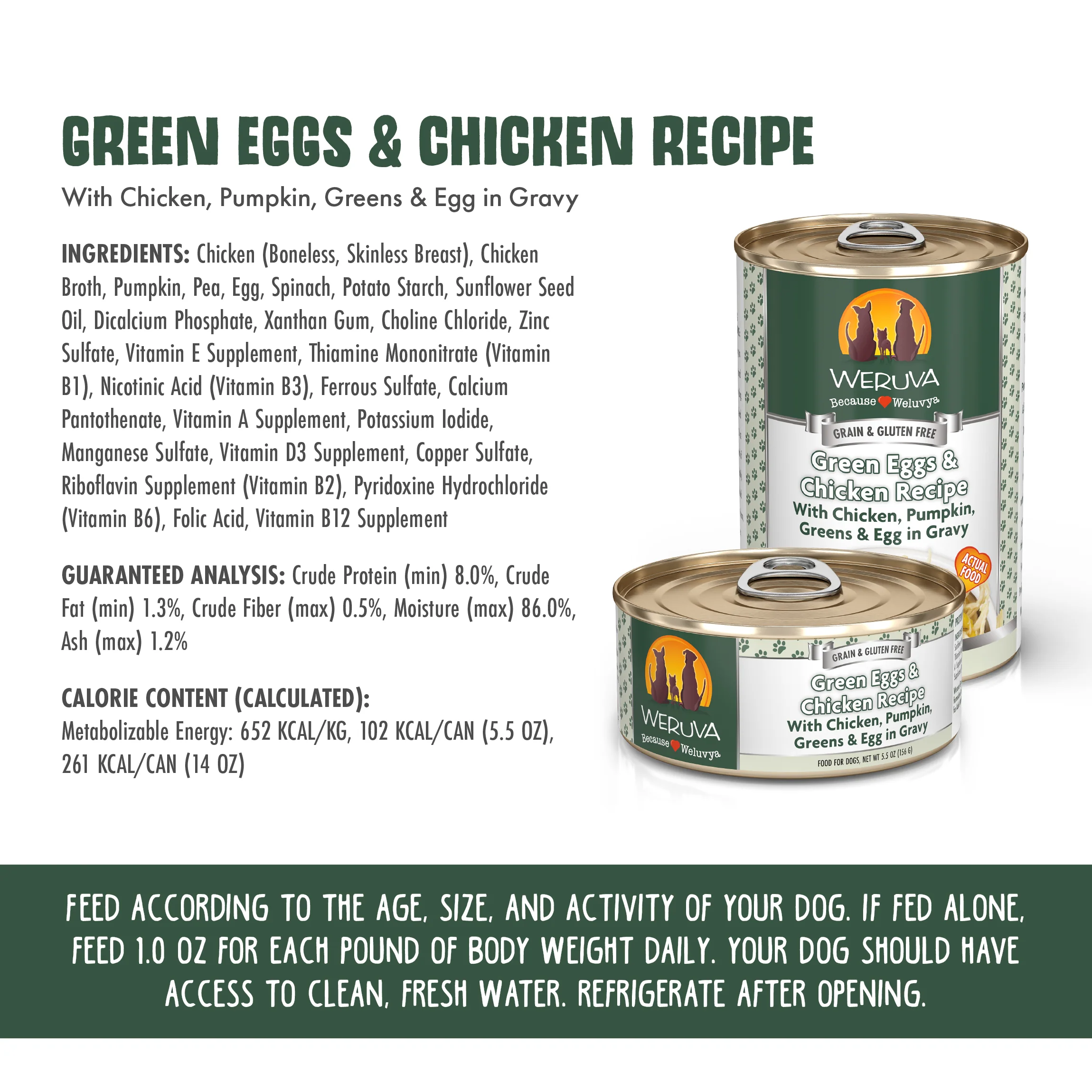 Weruva Classic Green Eggs & Chicken with Chicken, Egg & Greens in Gravy Grain-Free Canned Dog Food - Image 4