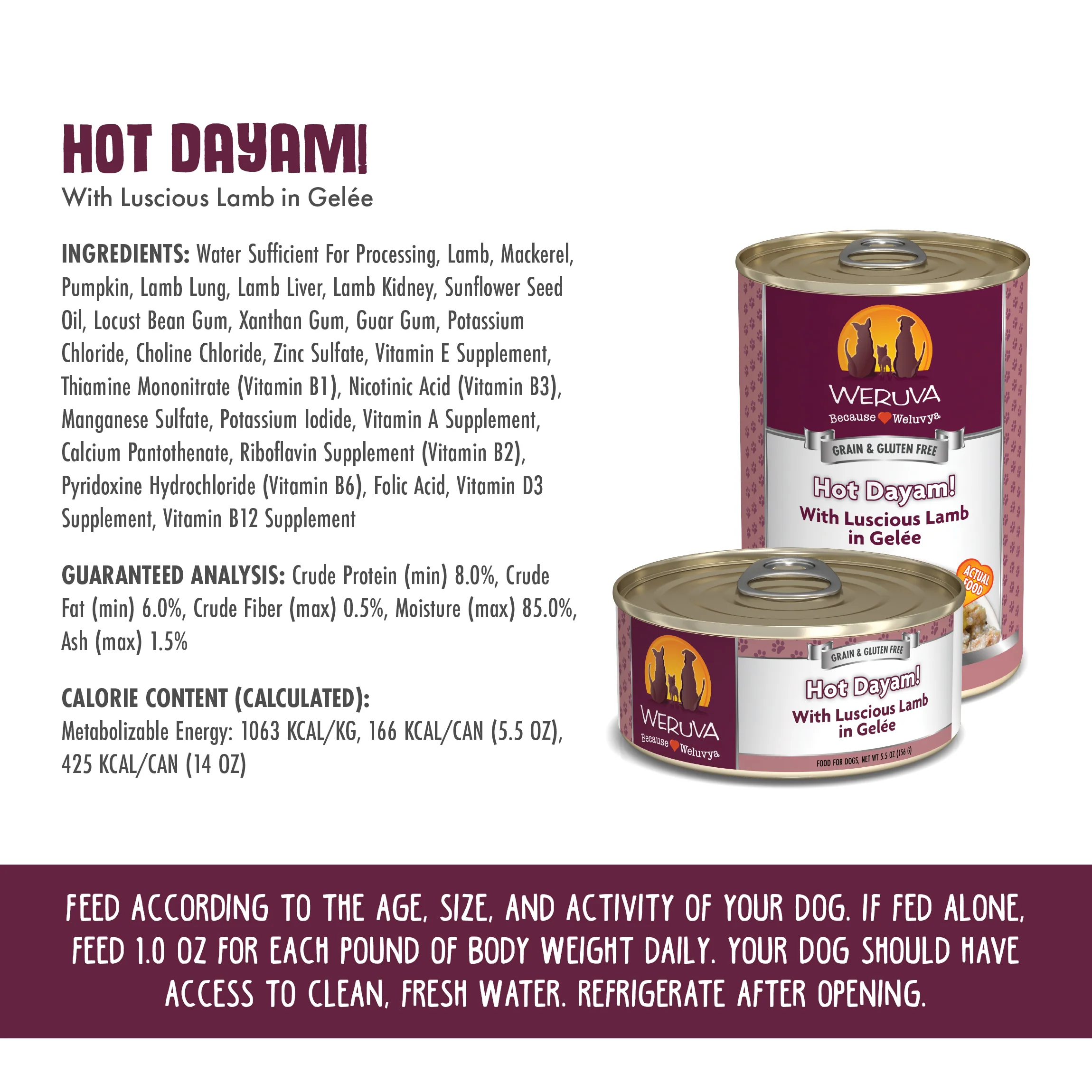 Weruva Classic Hot Dayam! with Lamb in Gelée Grain-Free Canned Dog Food - Image 4