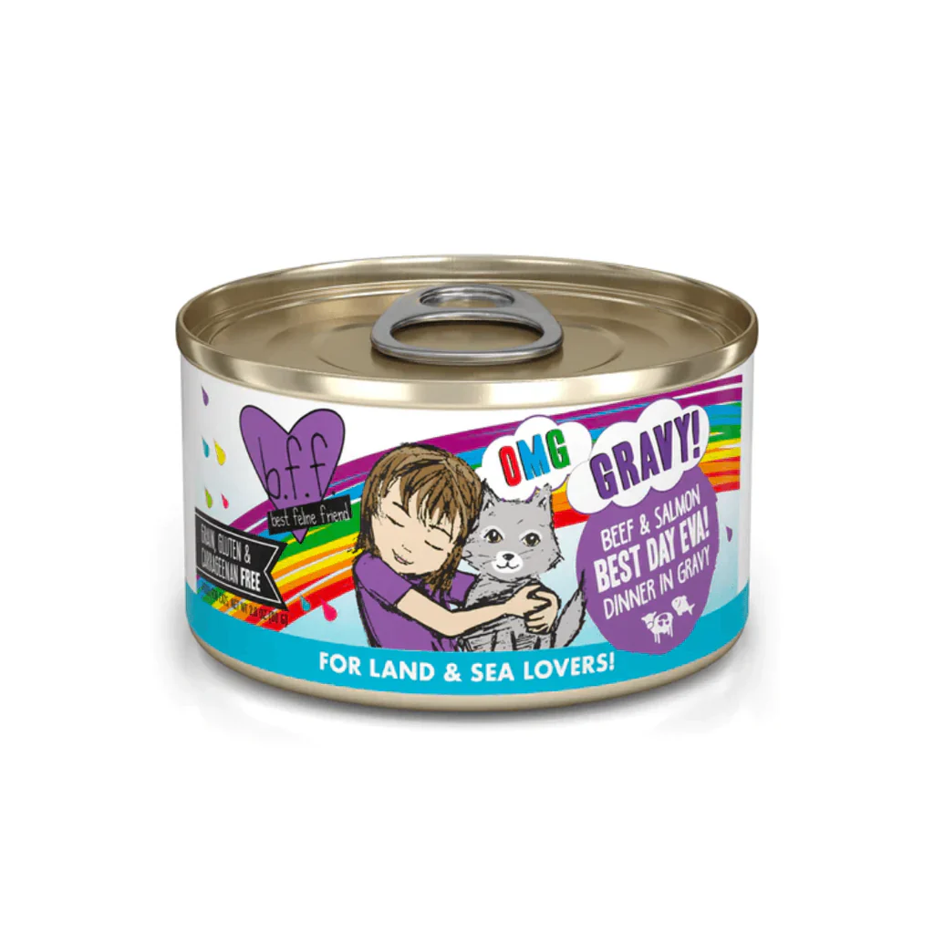 Weruva Wet Cat Food BFF Omg Best Day Eva Beef & Salmon Dinner  in Gravy
