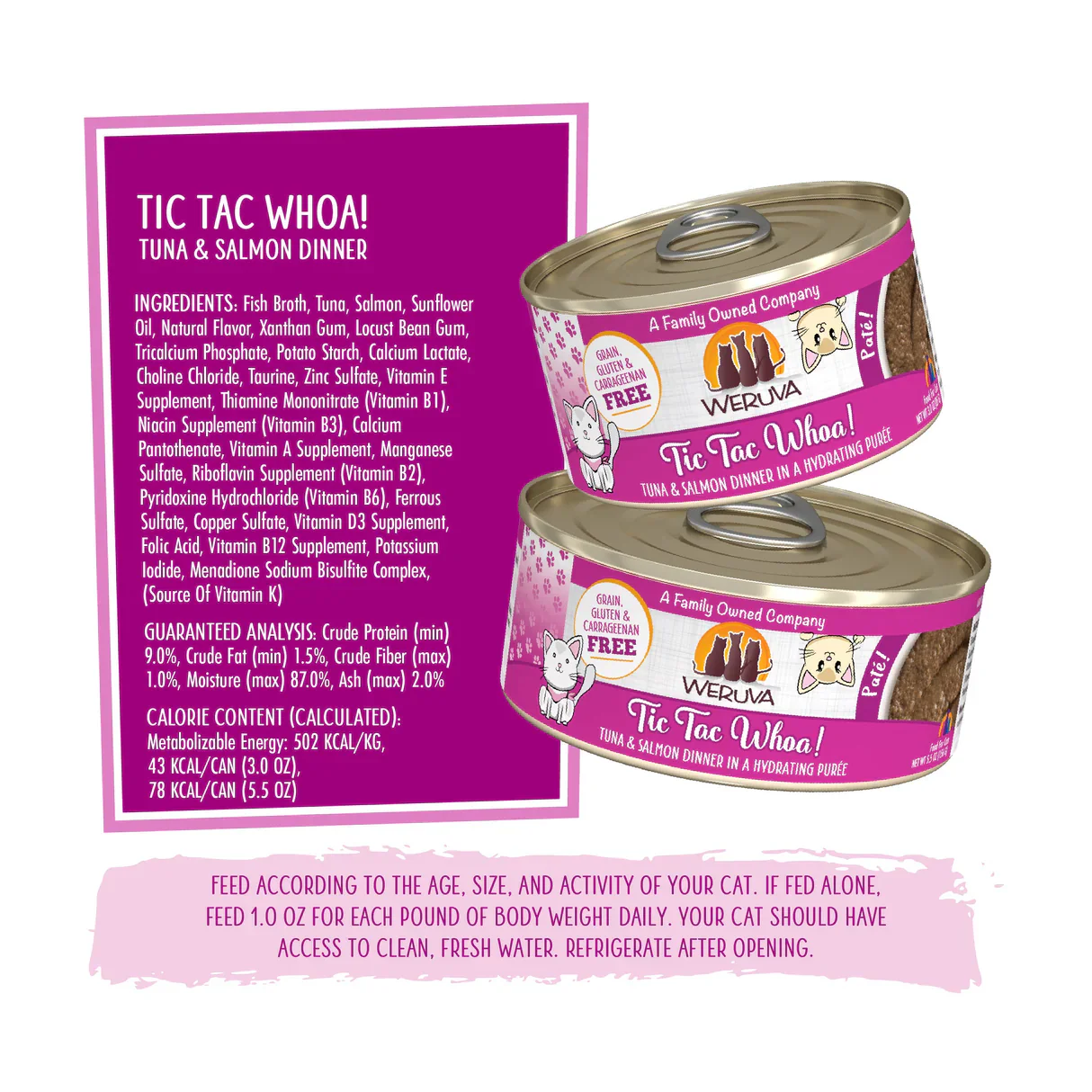 Weruva Wet Cat Food Tic Tac Whoa! Tuna & Salmon Pate - Image 3