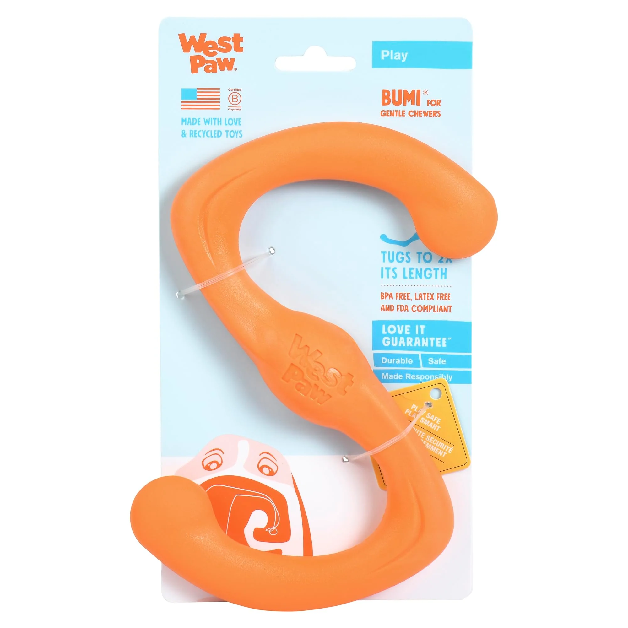 West Paw Zogoflex Active Bumi Tangerine - Image 2