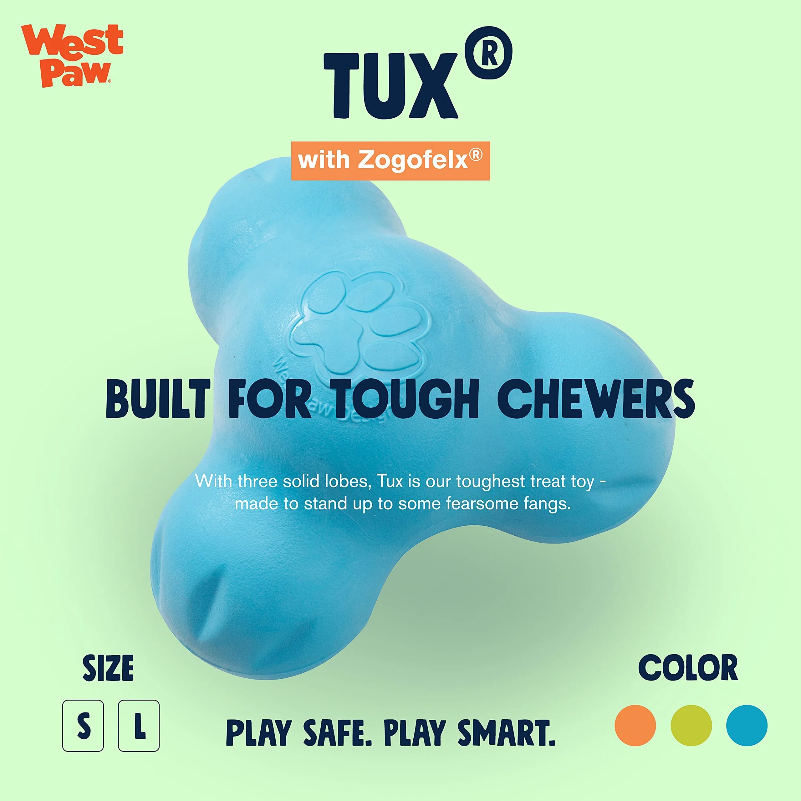West Paw Zogoflex Chew Tux Aqua - Image 4