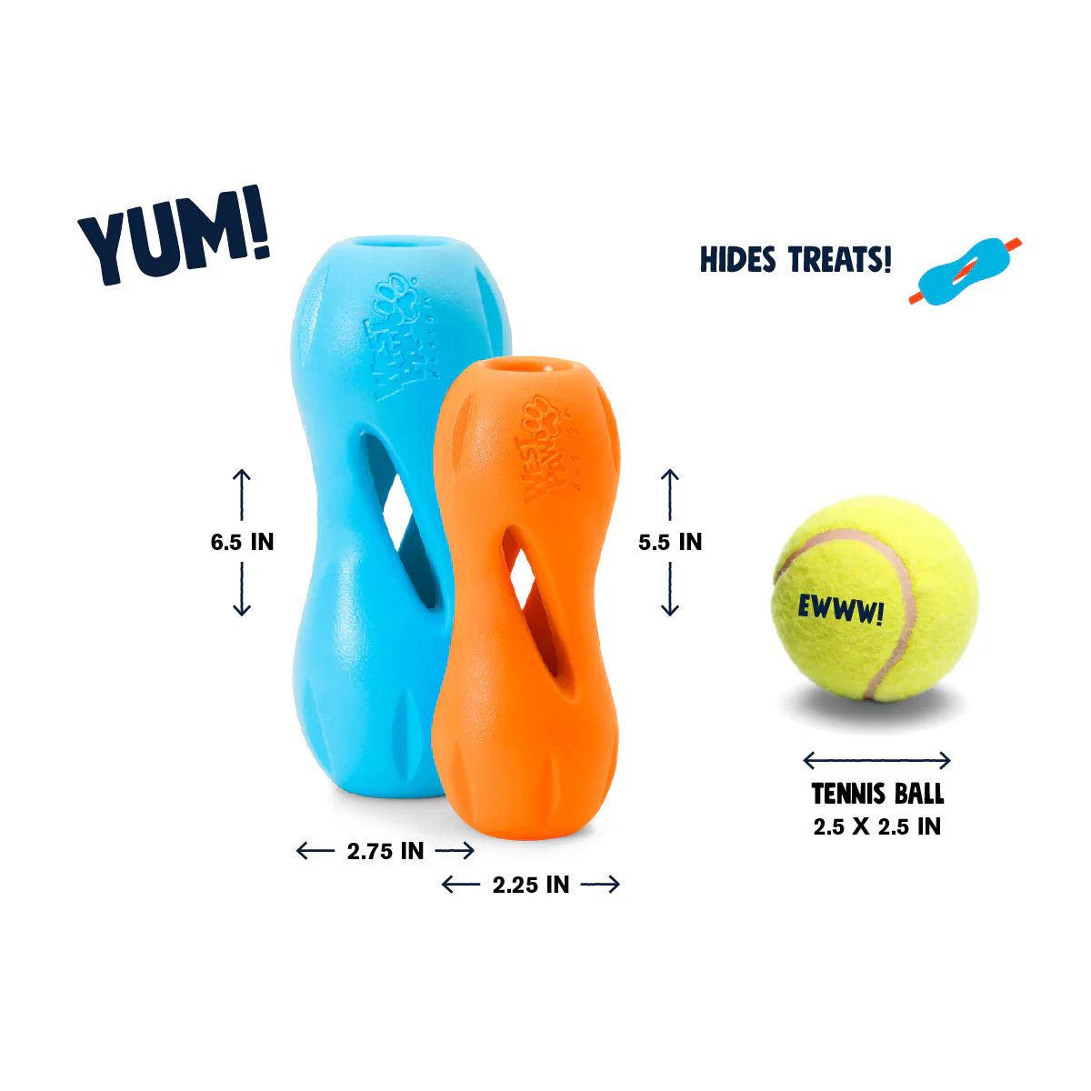 West Paw Zogoflex Qwizi Tangerine - Image 3