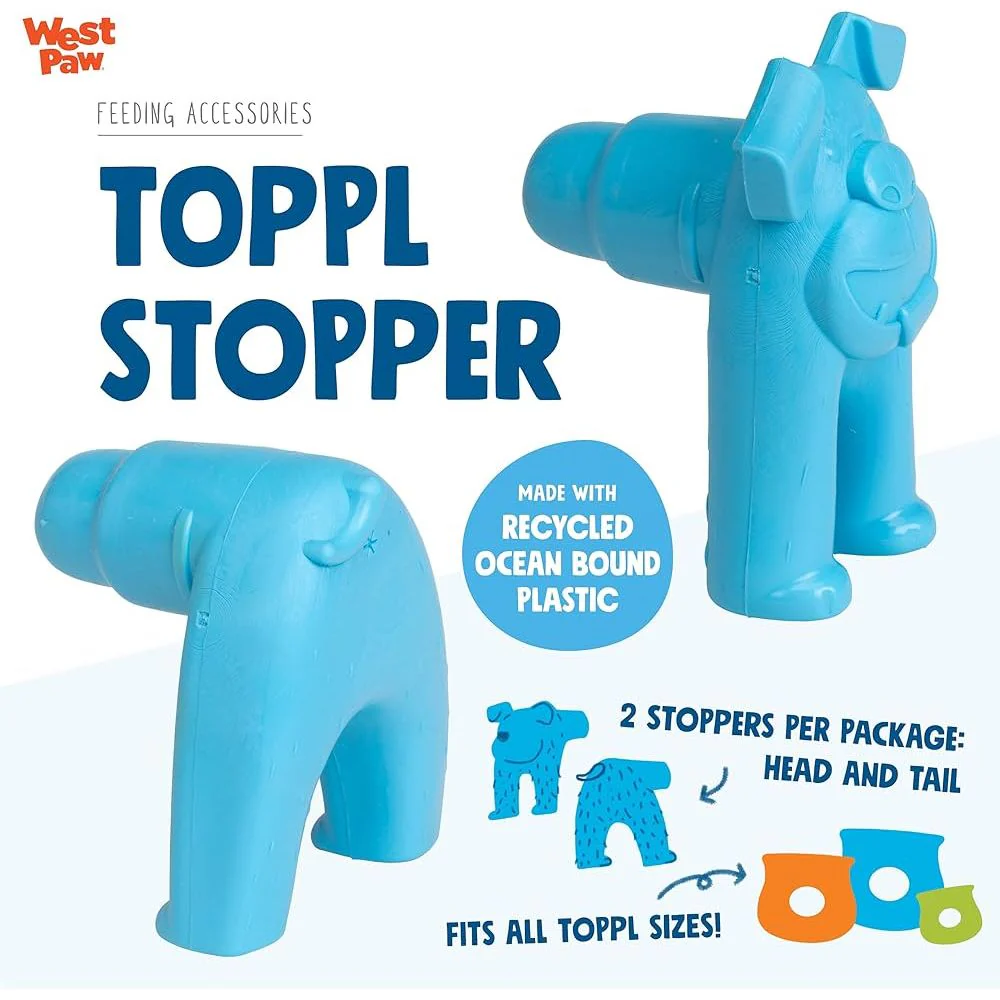 West Paw Zogoflex Toppl Stopper Aqua 2 Pack - Image 2
