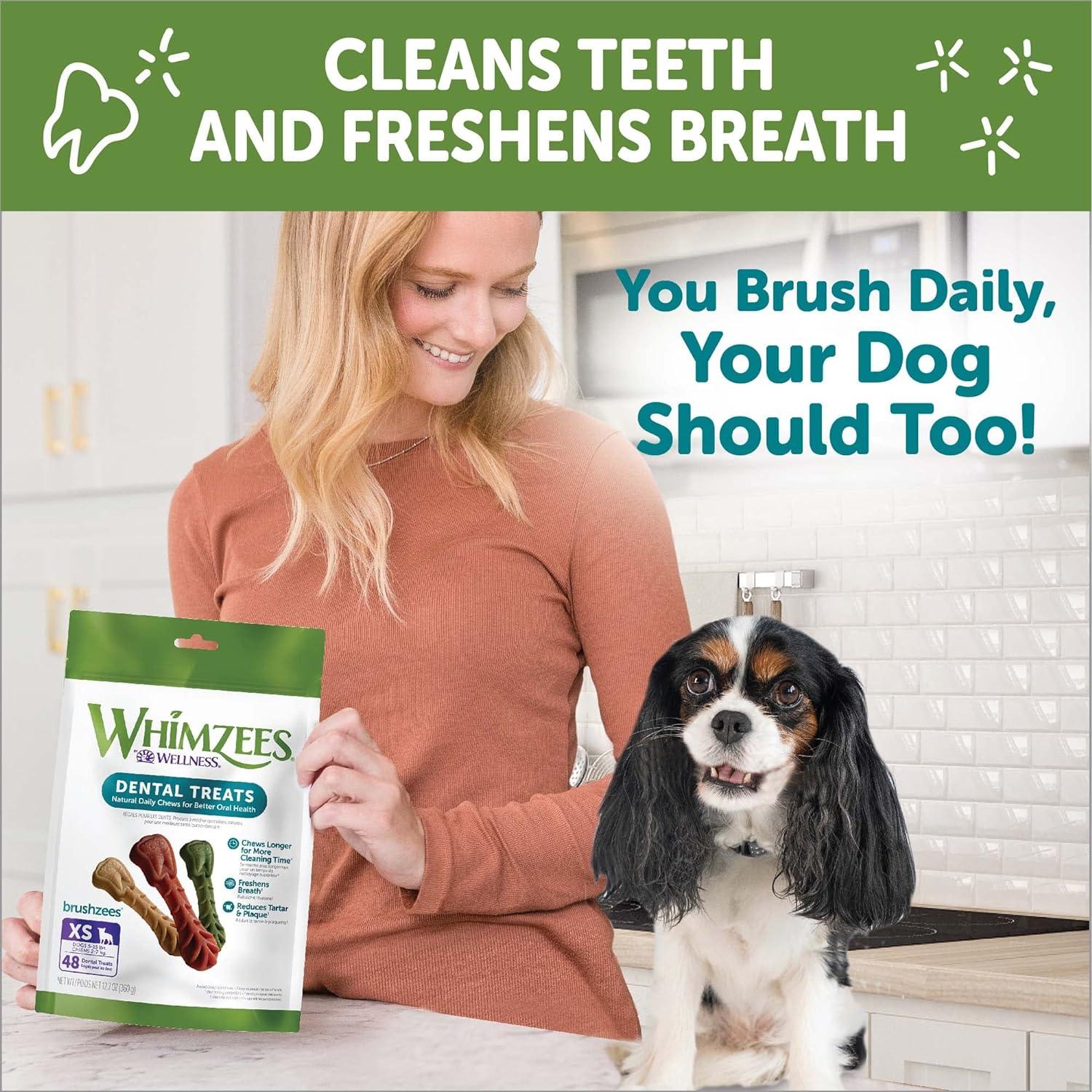 Whimzees Natural Grain Free Daily Dental Long Lasting Dog Treats Brushzees - Image 5