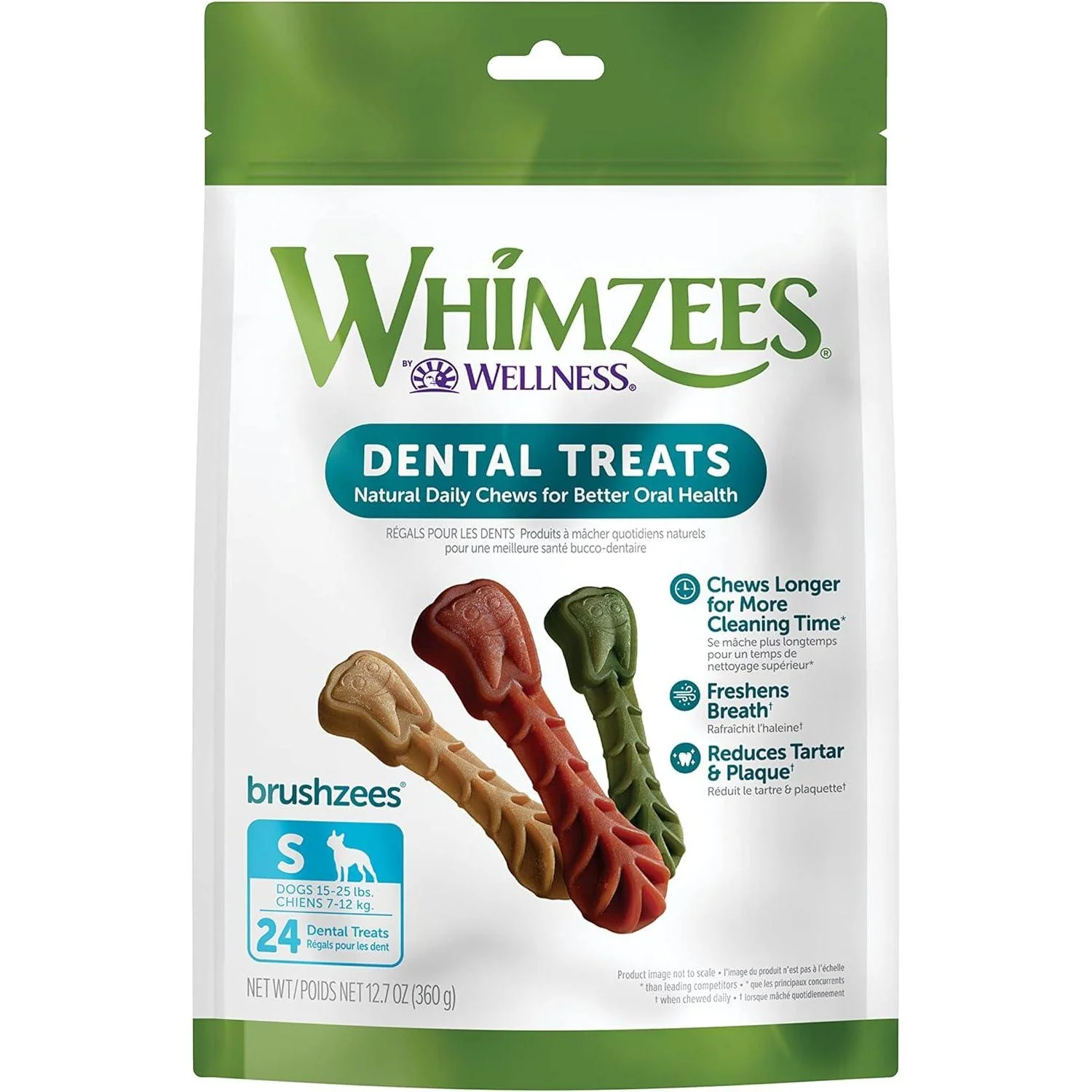 Whimzees Natural Grain Free Daily Dental Long Lasting Dog Treats Brushzees - Image 7