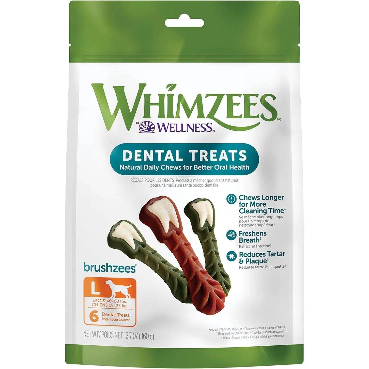 Whimzees Natural Grain Free Daily Dental Long Lasting Dog Treats Brushzees - Image 9
