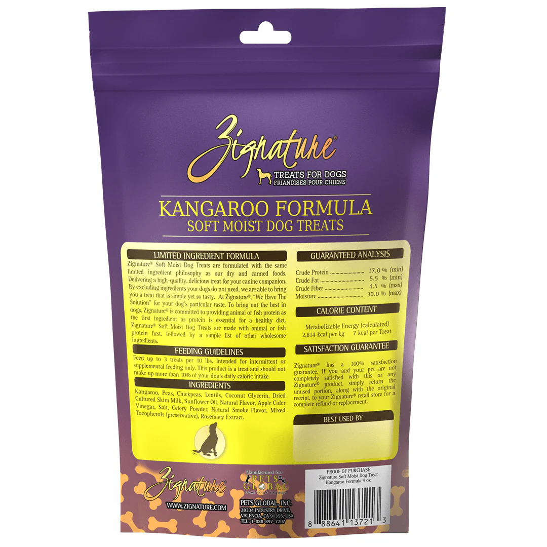 Zignature Kangaroo Formula Soft Moist Treats for Dogs - Image 2