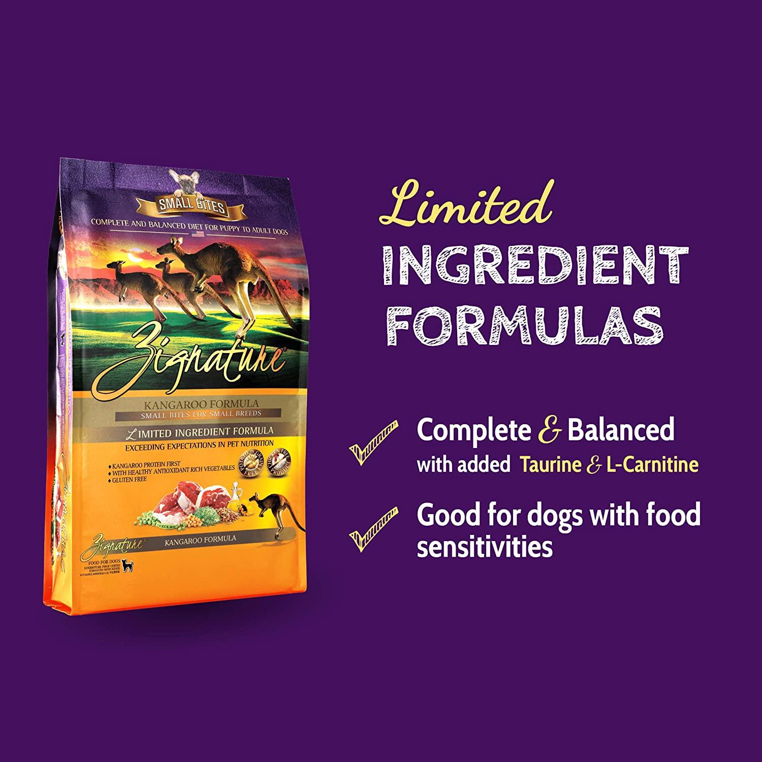 Zignature Limited Ingredient Formula Kangaroo Small Bites - Image 2