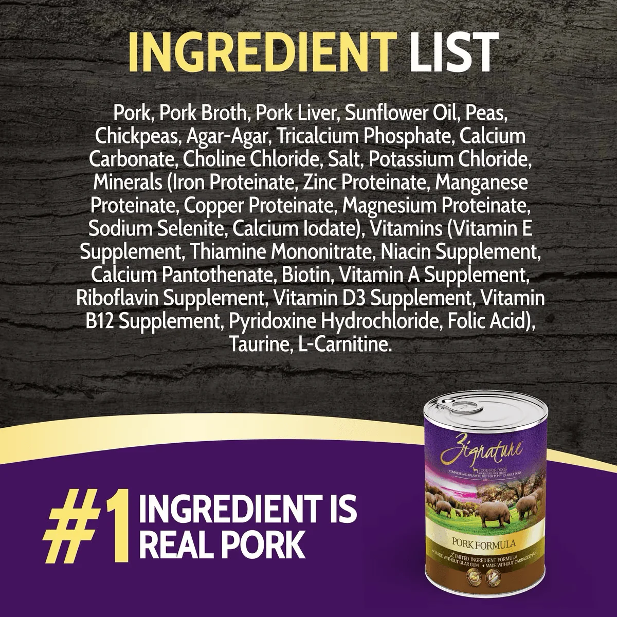 Zignature Pork Limited Ingredient Formula Grain-Free Canned Dog Food - Image 4