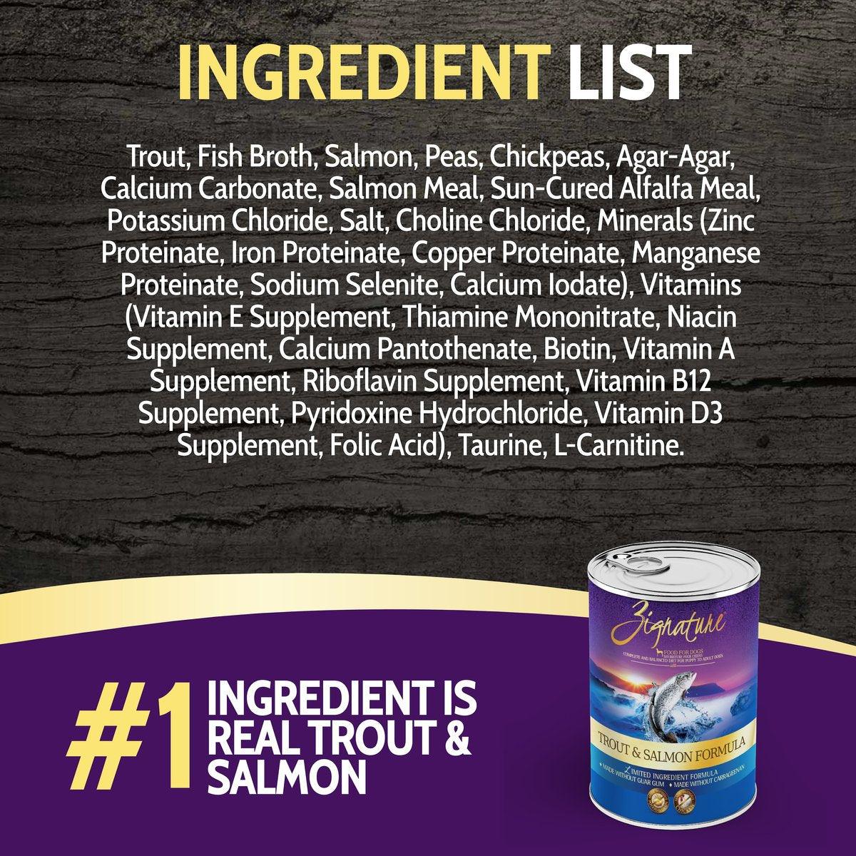 Zignature Trout & Salmon Limited Ingredient Formula Grain-Free Canned Dog Food - Image 5