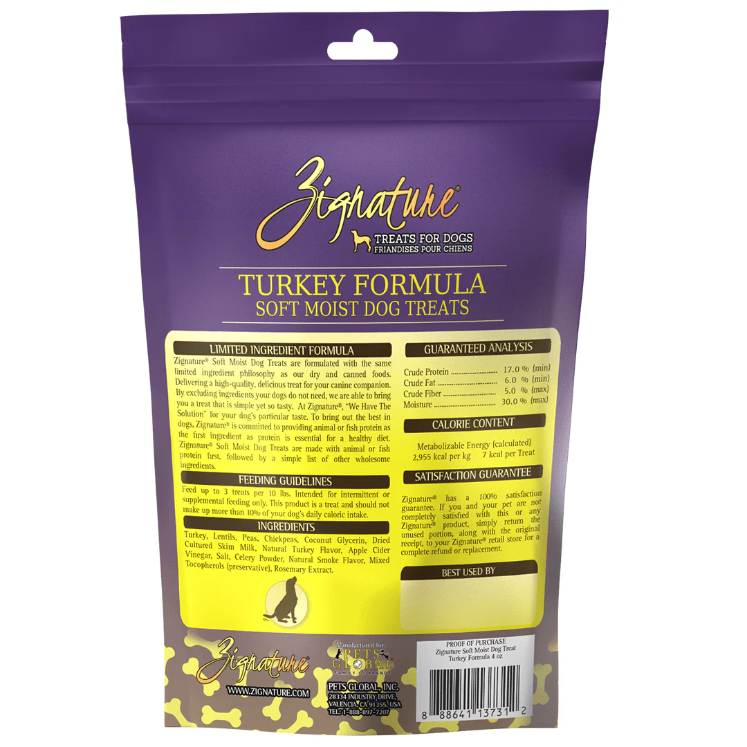Zignature Turkey Formula Soft Moist Treats for Dogs - Image 2