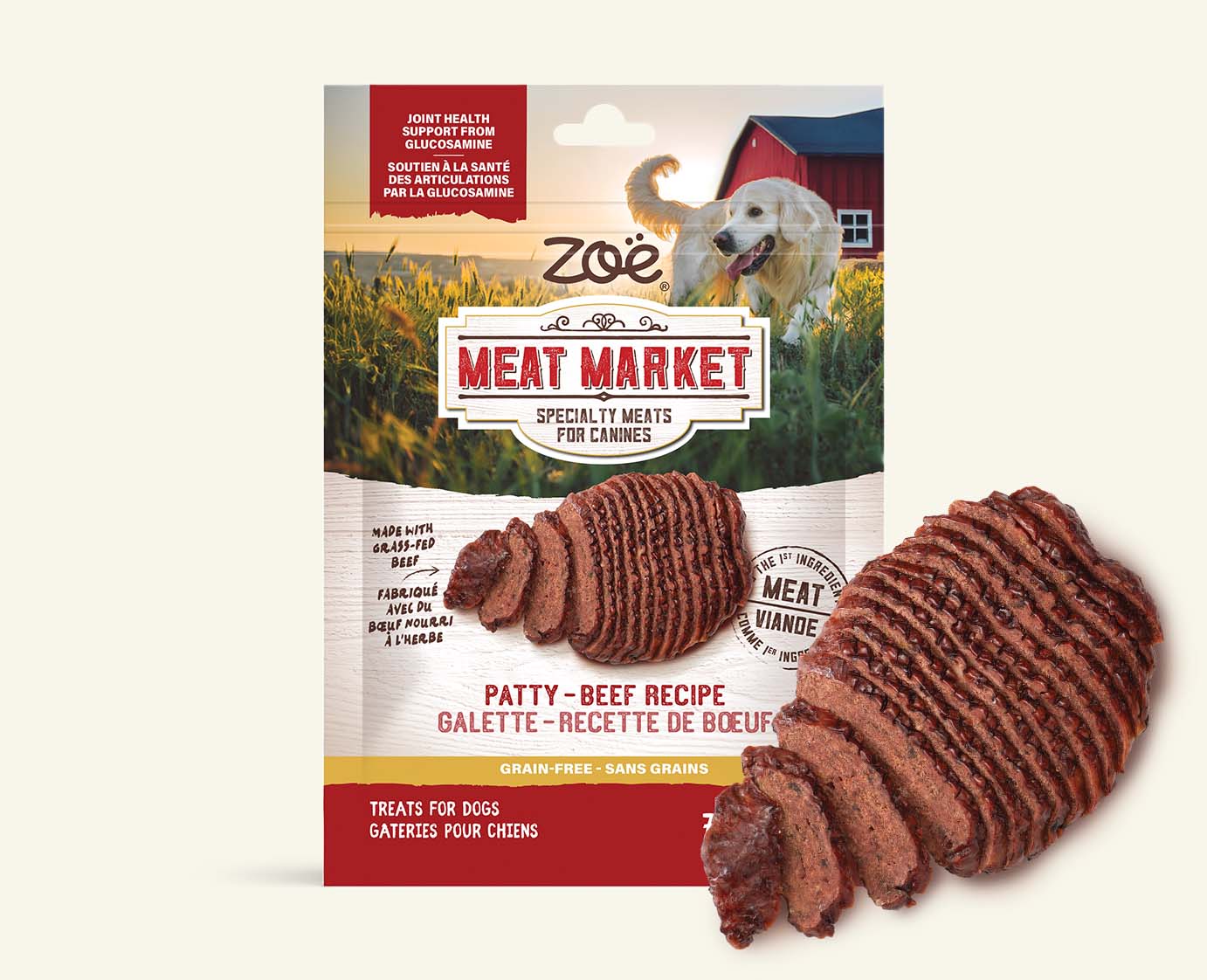 Zoe Meat Market Patty with Beef Dog Treats
